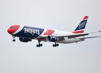 El avión de los Patriotas de Nueva Inglaterra trajo 1 millón de máscaras N95 de China