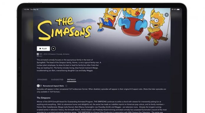 Cómo ver Los Simpson en su relación de aspecto original en Disney Plus